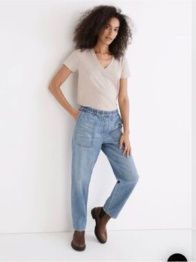 NWT Madewell Pull on Relaxed jeans size small